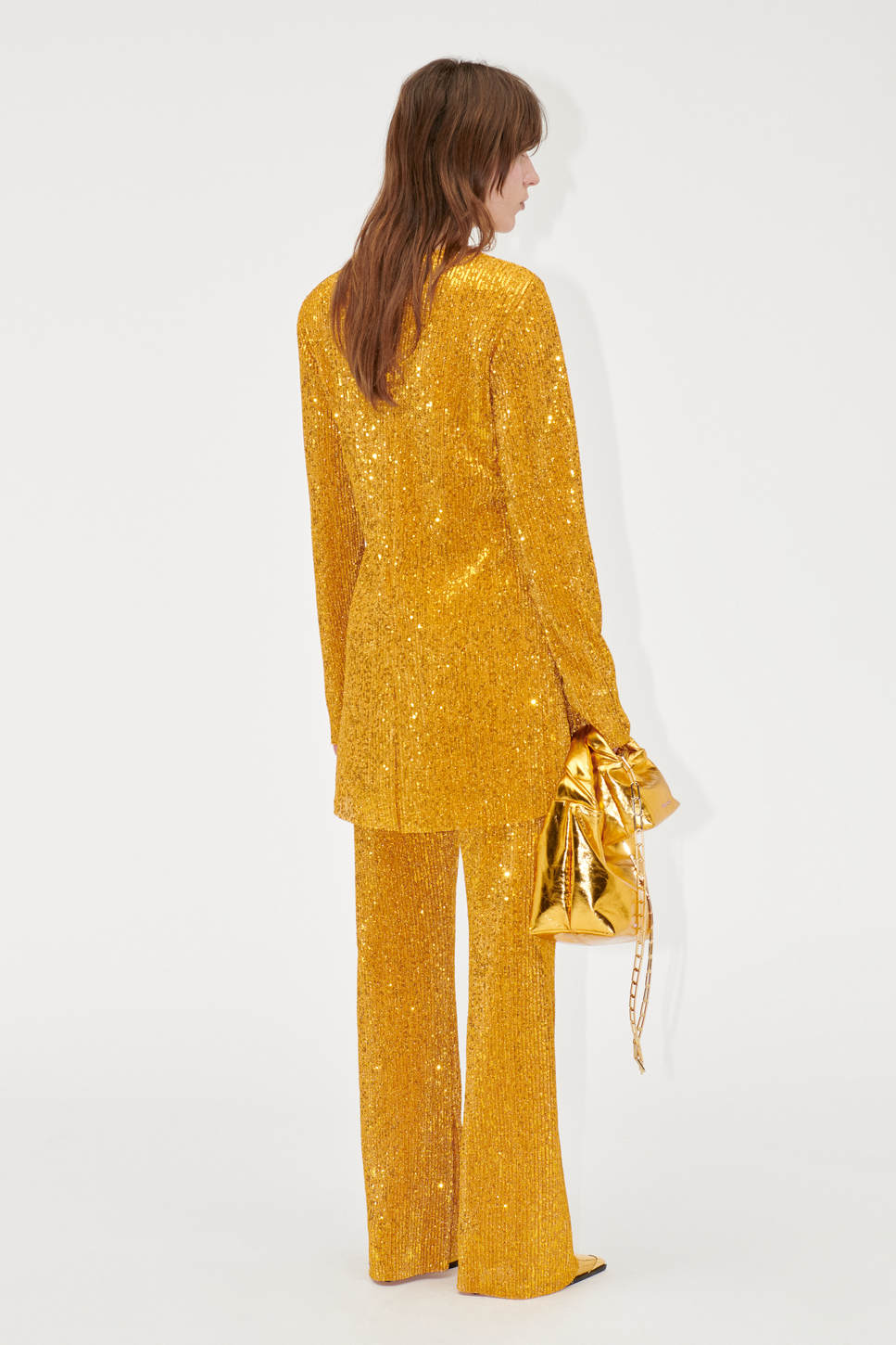 Short Sequins Dress Gold