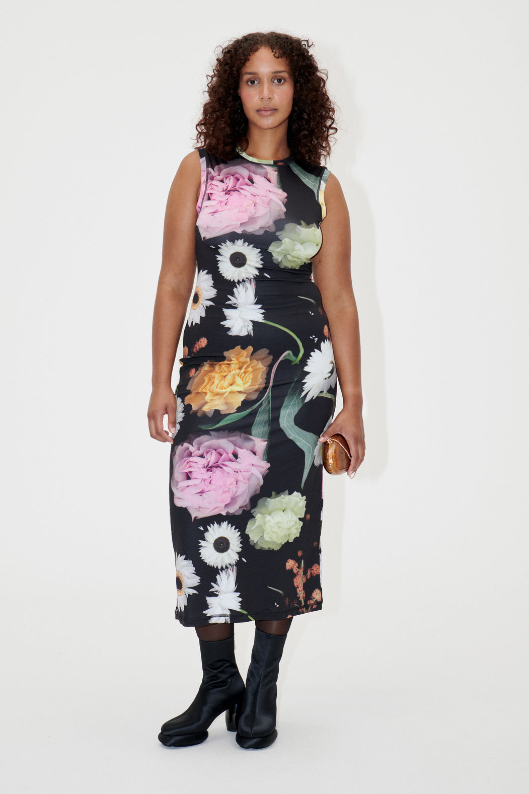 Danya Dress - scanned foliage Kleid
