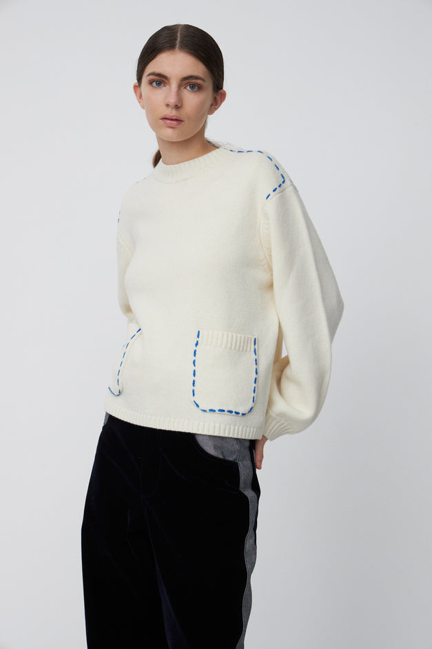 Thread Embroidered Knit